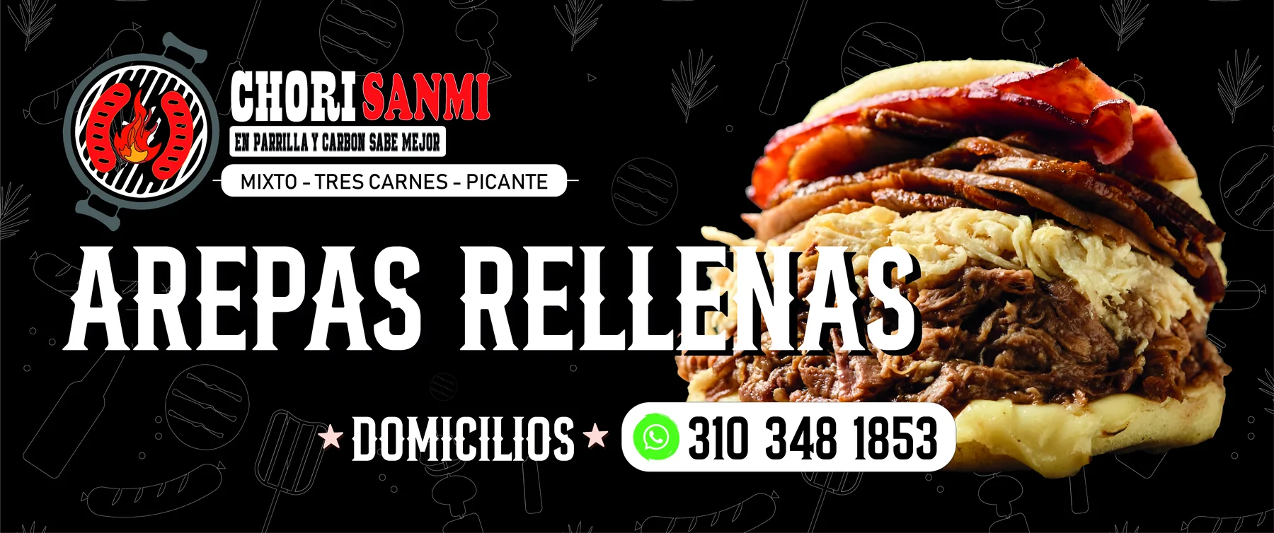 Arepas rellenas — Publicidad gastronómica