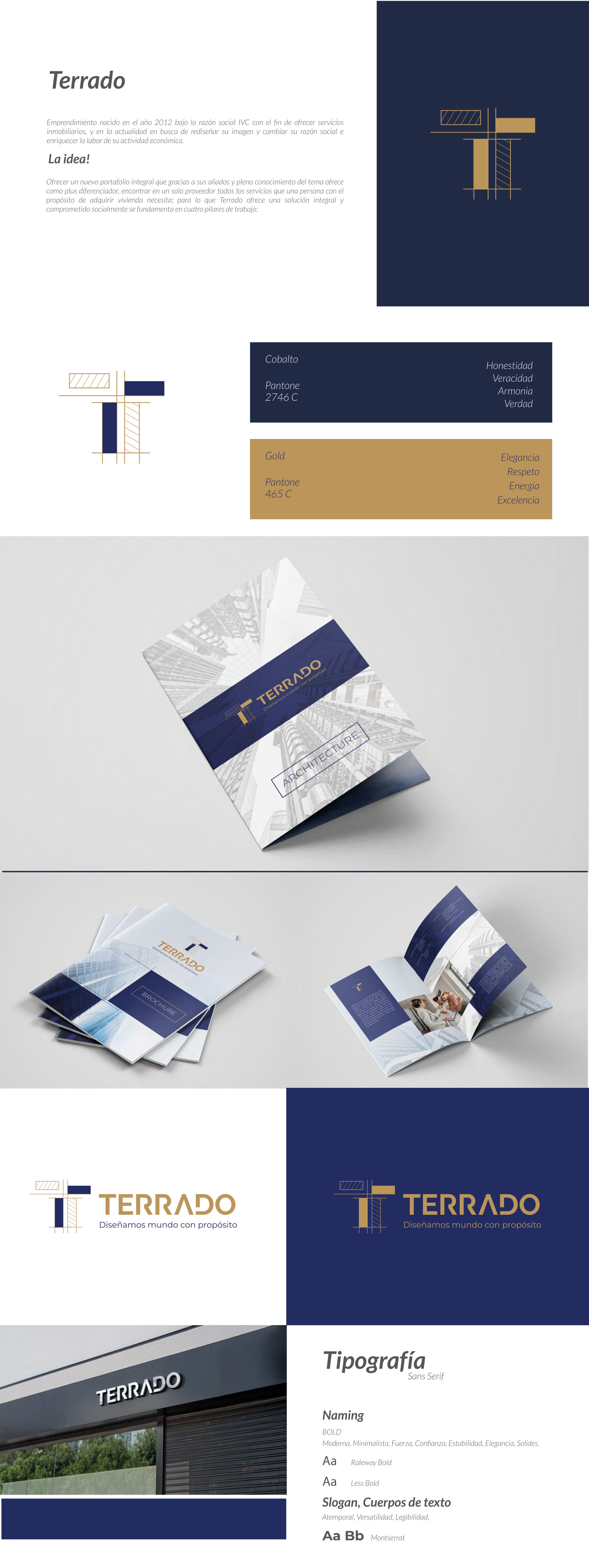 Diseño de identidad visual y aplicaciones de Terrado