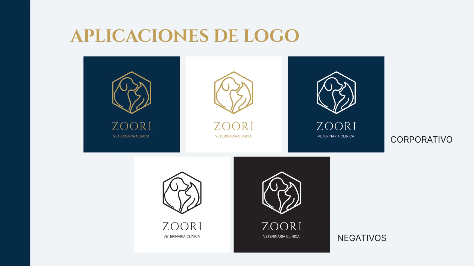 Versiones corporativas y negativas del logotipo ZOORI